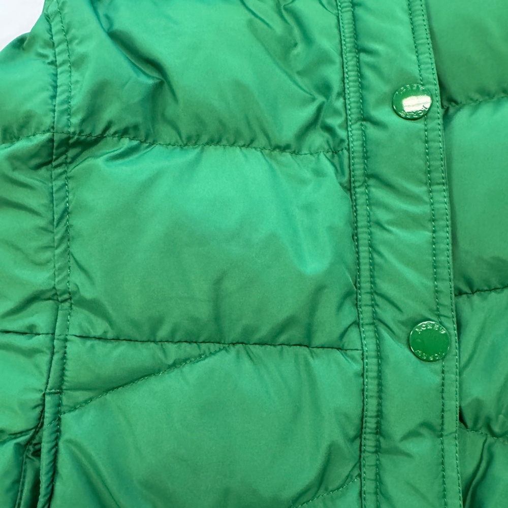 J. Crew Green Puffer Vest Medium - Picture 2 of 8